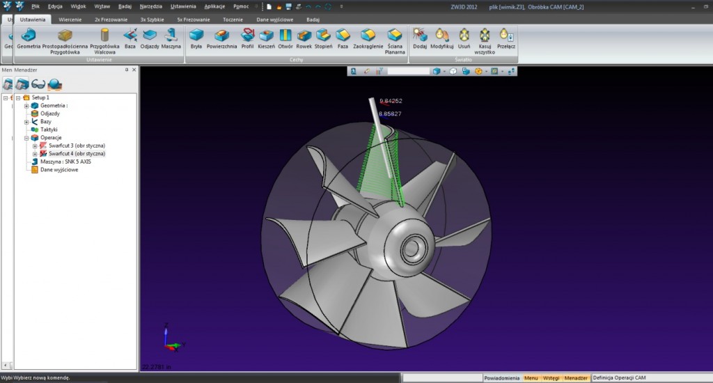 obrobki 5 osi zw3d cad_cam